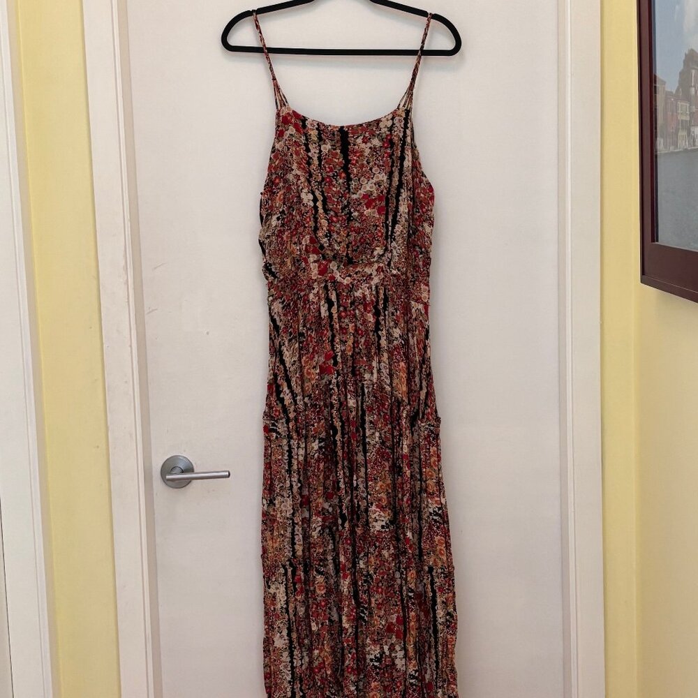 FREE PEOPLE sleeveless maxi floral dress S 4/6 - Picture 2 of 7